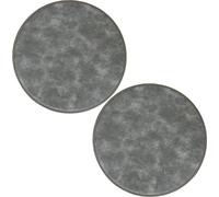 Coussins de Chaise de Salle à Manger Ronds en Cuir Gris, Lot de 2, imperméables et antidérapants, pour tabourets Hauts et chaises de Bar/Bistro, 35 cm de diamètre.
