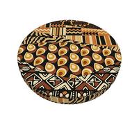 Coussins de chaise de style africain en patchwork, coussins ronds pour chaise de bar, décoration de fête de mariage, noir