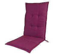 Coussins de chaise d'extérieur à dossier haut - 120 x 50 cm - Résistants aux UV - Sangles d'arrimage - Parfaits pour chaises de jardin et chaises pliantes