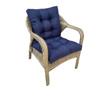 Coussins de Chaise d'extérieur imperméables for Meubles de Jardin - Protection Double Couche, Design antidérapant, Confort par Tous Les Temps for Jardins, Cours et Salons de Jardin(Dark Blue)