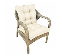 Coussins de Chaise d'extérieur imperméables for Meubles de Jardin - Protection Double Couche, Design antidérapant, Confort par Tous Les Temps for Jardins, Cours et Salons de Jardin(White)