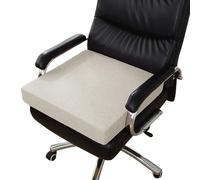 Coussins de Chaise D'intérieur/Exterieur 40x40 40x45 30x30 50x50 Dehoussable, Rembourré en Mousse, Tissu de Lin, Galettes de Chaise Confortable avec Fermeture éclair(Beige,43x43cmx10cm Thick)