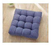 Coussins de chaise en coton épais - Coussins rondes/carrés doux pour jardin, salle à manger, bureau et salon - 10,2 cm, bleu blake, 55 x 55 cm - Confort et style améliorés