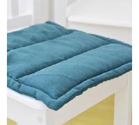 Coussins de chaise en lin en coton de couleur unie avec cravates - coussins de siège amovible rembourré moelleux pour le salon de la salle à manger de salle à manger - Four saisons confort FANDIAO