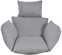 Coussins de chaise imperméables à suspendre pour extérieur et intérieur, coussin de dossier confortable pour hamac pour terrasse et jardin (gris)