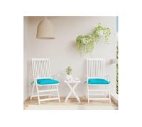vidaXL Lot de 2 Coussins de Chaise, Coussins de Siège de Patio, Coussins de Canapé de Jardin, Coussins d'Assise Extérieur, Turquoise 40x40x7 cm Tissu