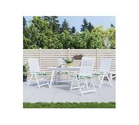 vidaXL Coussins de chaise Lot de 4 motif de feuilles 40x40x3 cm Tissu