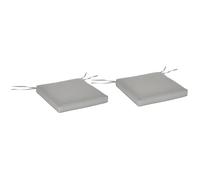 Coussins de chaise - Outsunny - lot de 2 fauteuil jardin assise déhoussable rembourrage 5 cm - polyester - 45x45cm - gris clair