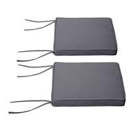 Coussins de chaise - Outsunny - lot de 2 jardin assise déhoussable rembourrage 5 cm - polyester - 45x45cm - gris foncé