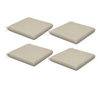 Coussins de chaise - Outsunny - lot de 4 - 47 x 47 cm - rembourrage épais - résistant à la décoloration - beige