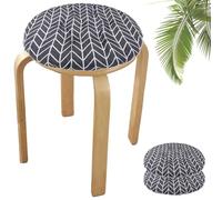 Coussins de chaise ronde 2pcs 16 pouces de siège épaissison coussin coton tabouret de lin coussin doux chaise respirante coussins de chaise lavable pour chaise pour le bureau à domicile coussin de si