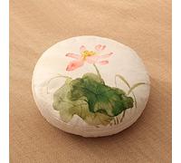 Coussins de chaise ronds rembourrés de 18 cm, amovibles et lavables pour intérieur et extérieur (diamètre 50 cm, lotus C)