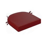 Coussins de Chaise Semi-circulaires, Imperméables avec Attaches Pour Chaise de Jardin, Cuisine ou Salle à manger Pour l'extérieur et l'intérieur(Burgundy,40x40x5)