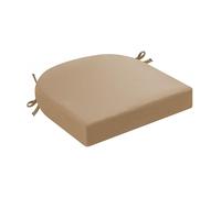 Coussins de Chaise Semi-circulaires, Imperméables avec Attaches Pour Chaise de Jardin, Cuisine ou Salle à manger Pour l'extérieur et l'intérieur(Khaki,43x40x8)