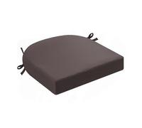 Coussins de Chaise Semi-circulaires, Imperméables avec Attaches Pour Chaise de Jardin, Cuisine ou Salle à manger Pour l'extérieur et l'intérieur(Dark curry,43x43x5)