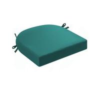 Coussins de Chaise Semi-circulaires, Imperméables avec Attaches Pour Chaise de Jardin, Cuisine ou Salle à manger Pour l'extérieur et l'intérieur(Dark green,45x45x8)