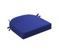 Coussins de Chaise Semi-circulaires, Imperméables avec Attaches Pour Chaise de Jardin, Cuisine ou Salle à manger Pour l'extérieur et l'intérieur(Baby blue,48x48x8)