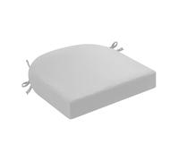 Coussins de Chaise Semi-circulaires, Imperméables avec Attaches Pour Chaise de Jardin, Cuisine ou Salle à manger Pour l'extérieur et l'intérieur(Light grey,43x40x8)