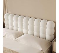 Coussins de dossier épais pour lit, panneaux muraux rembourrés de 13 cm, oreillers de soutien anti-collision pour lecture et relaxation, blanc laiteux, 120 x 60 x 13 cm, lit double essentiel