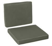 Outsunny - Lot de 2 coussins de chaise - Polyester - 56x52x7cm - Gris foncé