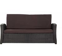 Coussins de jardin pour meubles de jardin en poly rotin Coussin pour banc 110x60x50 Marron, set de coussins de rechange pour lounge, coussin pour canapé en rotin 2 places