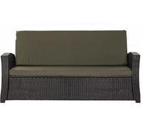 Coussins de jardin pour meubles de jardin en poly rotin Coussin pour banc extérieur 130x60x50 Vert, set de coussins de rechange pour lounge, coussin pour canapé en rotin 2 places