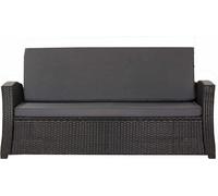 Coussins de jardin pour meubles de jardin en poly rotin Coussins de banc extérieur 130x60x50 Anthracite, set de coussins de remplacement lounge, coussin pour canapé en rotin 2 places