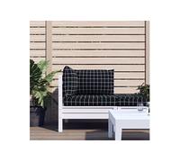 Coussins de palette 3 pcs motif à carreaux noir tissu Oxford, coussin, coussin de canapé, oreiller de dos 361786