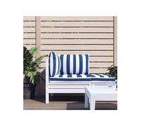 vidaXL Coussins de palette 3 pcs rayures bleues/blanches tissu oxford, coussin, coussin de canapé, oreiller de dos 361785