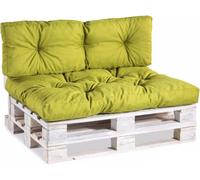 Gutekissen® Coussin pour Palette Extérieur - Confortable Coussin pour Canapé Jardin PPI - Différentes Tailles et Coloris (Set (Coussin d'assise 120x80 +Dossier 120x40), Lime)