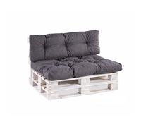 Coussins de palette, Coussins de canapé de jardin, Coussins piqués remplis de mousse de Poulirette granulée, nombreux coloris et tailles PPI (Coussin d'assise 120x40, piqué Anthracite)