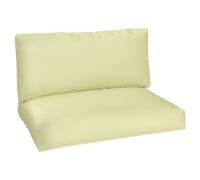 Coussins de palette extérieur - Outsunny - 2 places - UPF20+ lavable - épais de 20 cm - 2 pièces 120 x 80 cm et 120 x 45 cm - beige