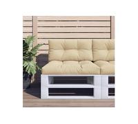 Coussins de palette lot de 2 beige tissu 360714