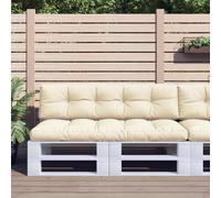 Coussins de palette lot de 2 crème tissu vidaXL