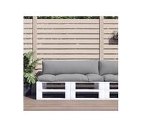 vidaXL Coussins de palette Lot de 2 gris en tissu