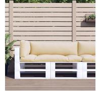 Coussins de palette - Lot de 3 - Beige - Imperméable - Confort optimal