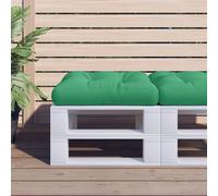 vidaXL Coussin de Palette Vert 80x80x12 cm Tissu