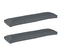 Coussins de palette - VIDAXL - Pour banc - Anthracite - 2 pièces - 150x40x8 cm