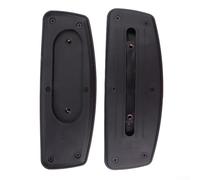 Coussins de rechange pour accoudoir de chaise de bureau - Housses antidérapantes en plastique noir pour chaises de jeu, accoudoirs ergonomiques en polypropylène compatibles (côtés fixes)