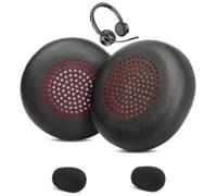 Coussins de Rechange pour Poly Savi 7300 7310 7320 7410 Casques de Bureau | Coussinets d'oreille en Cuir protéiné Mousse Haute densité, Noir