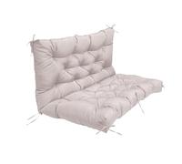Coussins De Remplacement Lavables pour Banc 2-3 Places avec Dossier Et Attaches, Coussins De Balancelle De Patio Imperméables pour Meubles D'extérieur,Kaki,100x100x10 Cm