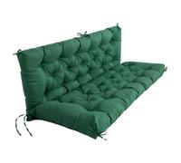Coussins De Remplacement Lavables pour Banc 2-3 Places avec Dossier Et Attaches, Coussins De Balancelle De Patio Imperméables pour Meubles D'extérieur,Dark Green,150x100x10 Cm