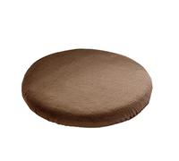 coussins de siège, 1 pièces coussins et de chaise cuisine ronds lavables, salle à manger, siège en mousse mémoire forme for chaises, housse polaire courte lavable(Brown)
