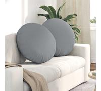 vidaXL Coussins de siège 2 pièces tissu d'intérieur rouge Ø60 x 21 cm