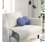vidaXL Coussins de siège 2 pièces tissu d'intérieur rouge Ø60 x 21 cm