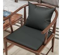 Coussins de Siège Carré + Coussin de Dossier, Coussins pour Chaises de Cuisine, Galette de Chaise Exterieur et Interieur Coussin D'assise, Cuir Fin-Amovible pour Le Nettoyage J 50 x 50 x 5 cm