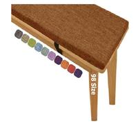 Coussins de siège d'extérieur doux et lavables pour baie vitrée, 5,1 cm d'épaisseur - Tapis antidérapant pour balancelle - Café (110 x 55 cm)