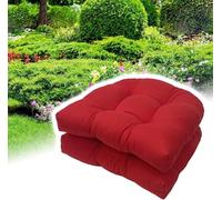 Coussins De Siège en Osier en Forme De U, Coussins De Chaise D’extérieur, Coussin De Patio, Coussins De Chaise Extérieur/intérieur, Imperméables pour La Sall, Red, One Size