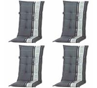 Coussins De Siège Set De 4x Madison Garden A Haut Gris
