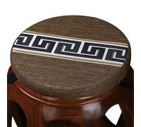 Coussins de tabouret de bar ronds avec attaches - 28/32/34/46/18 pouces - Coussins ronds antidérapants en matériau chinois pour cuisine, salle à manger, salon, bureau, café, etc. (couleur 7, 33 x 3 cm